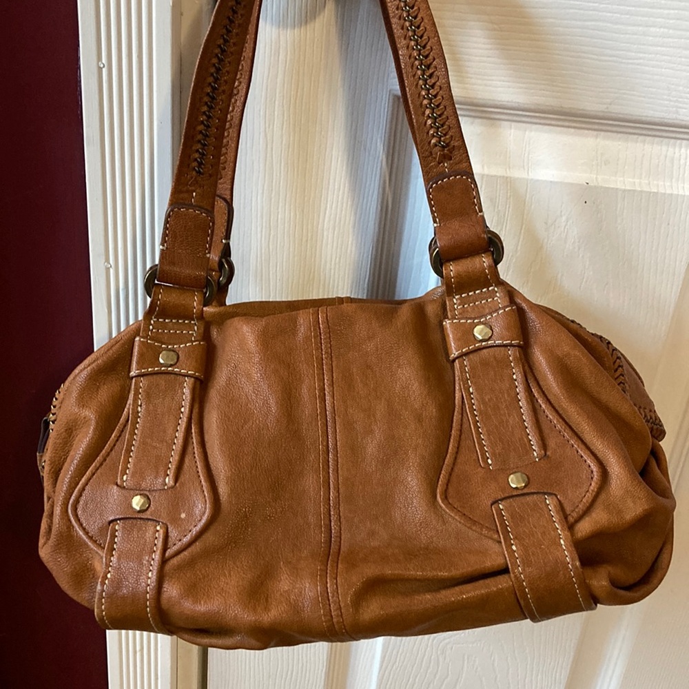 Cole Haan Collection Brown Leather Purse With Chain Detail NWT